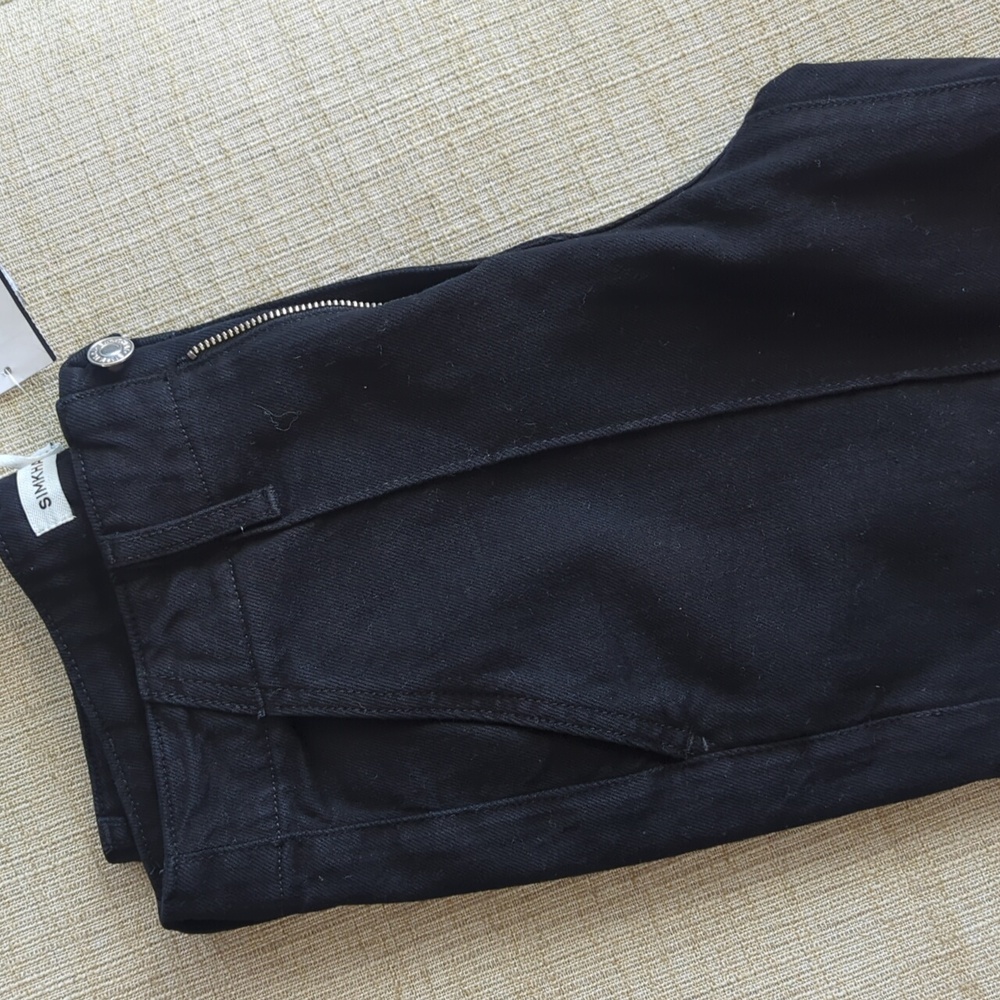 Women's SIMKHAI Black Pleated Trouser Pants